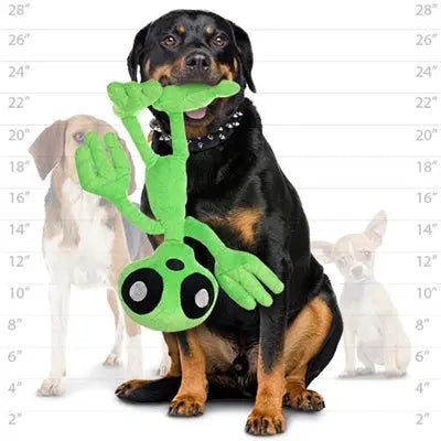 Mighty Alien Plush Dog Toy – Large | Ultra-Durable, Squeaky, and Soft Chew Crew