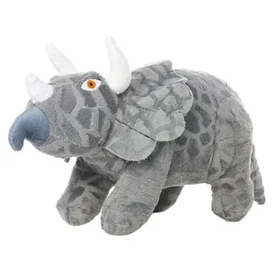 Mighty Dinosaur Triceratops Dog Toy – Durable Plush for Playtime Chew Crew