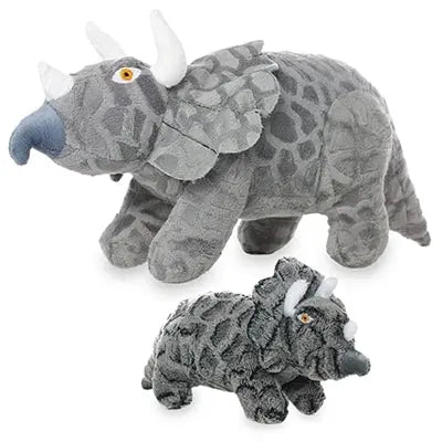 Mighty Dinosaur Triceratops Dog Toy – Durable Plush for Playtime Chew Crew