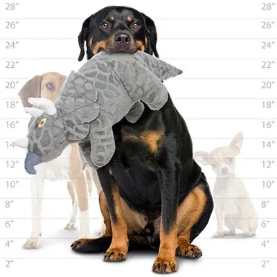 Mighty Dinosaur Triceratops Dog Toy – Durable Plush for Playtime Chew Crew